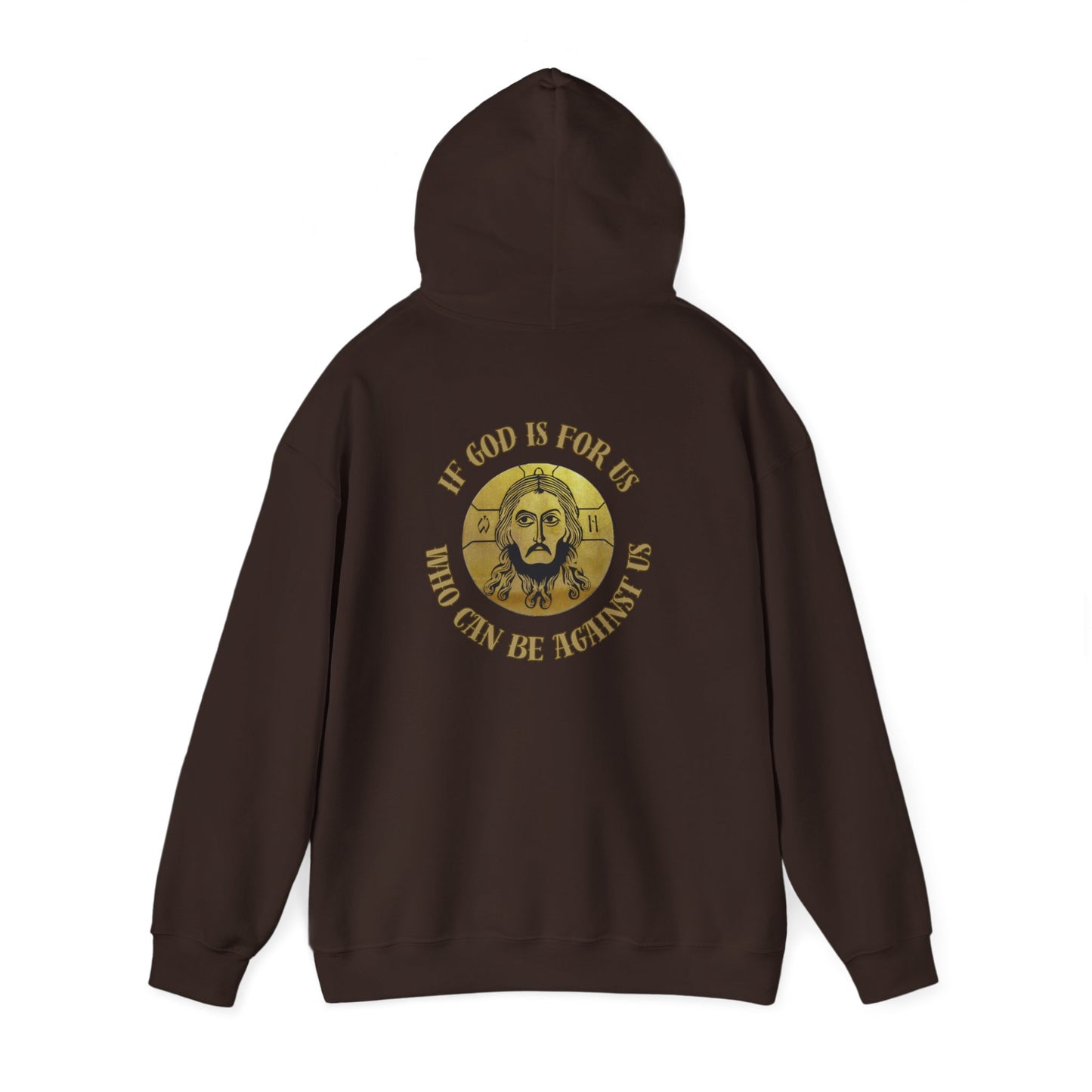Faith-Inspired Jesus if God is for us !Unisex Hooded Sweatshirt, Cozy Christian Apparel, Religious Gift, Spiritual Hoodie, Bible Verse Sweatshirt