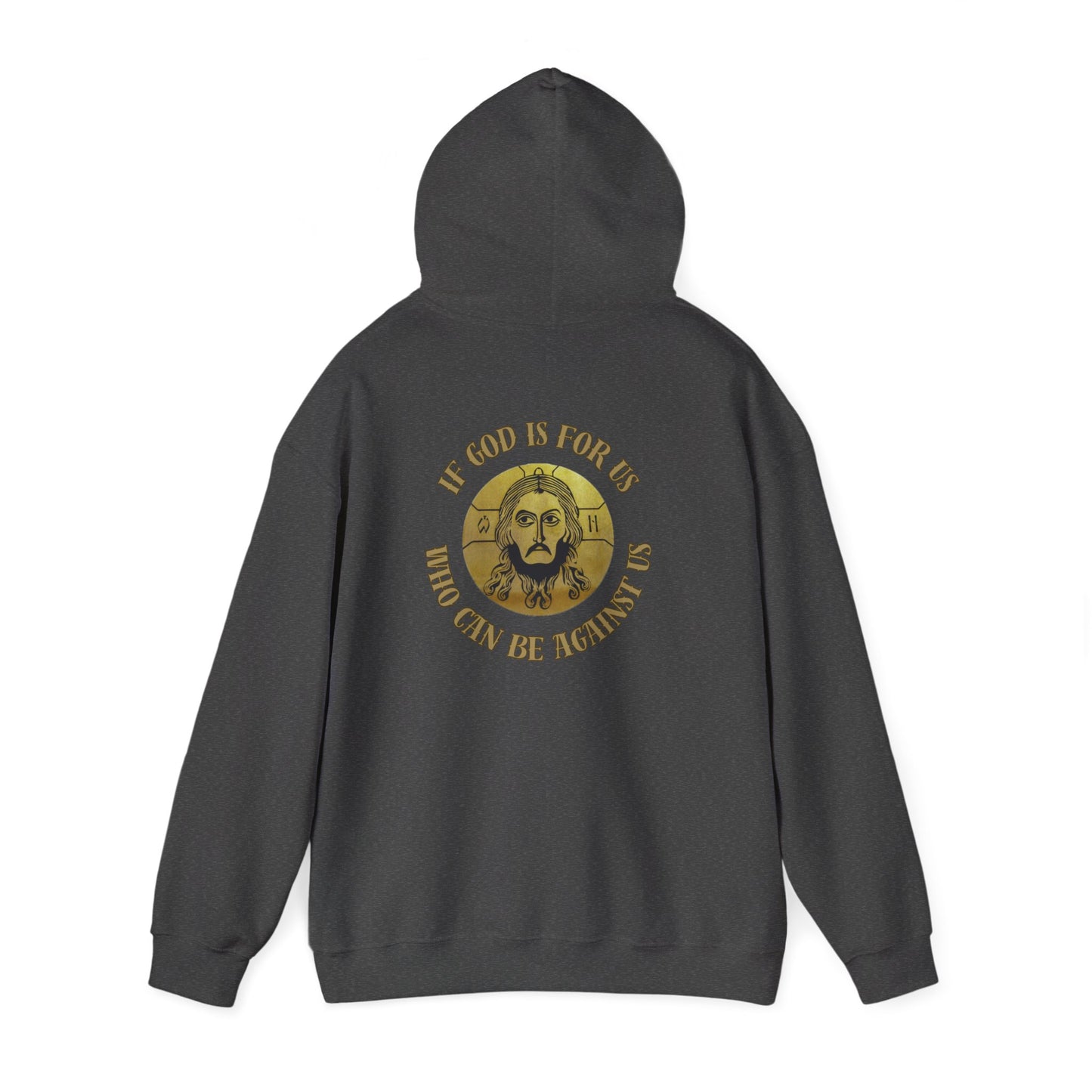 Faith-Inspired Jesus if God is for us !Unisex Hooded Sweatshirt, Cozy Christian Apparel, Religious Gift, Spiritual Hoodie, Bible Verse Sweatshirt