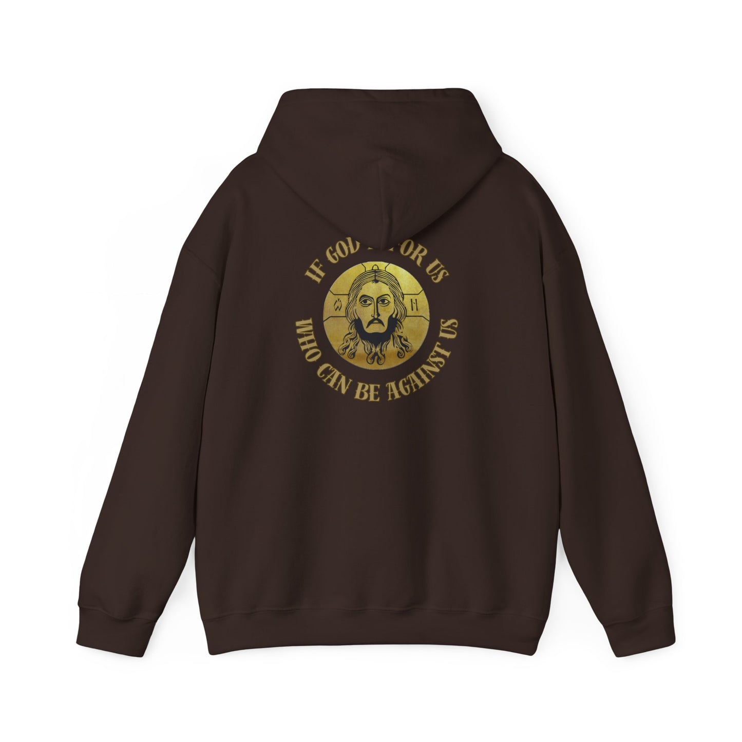 Faith-Inspired Jesus if God is for us !Unisex Hooded Sweatshirt, Cozy Christian Apparel, Religious Gift, Spiritual Hoodie, Bible Verse Sweatshirt