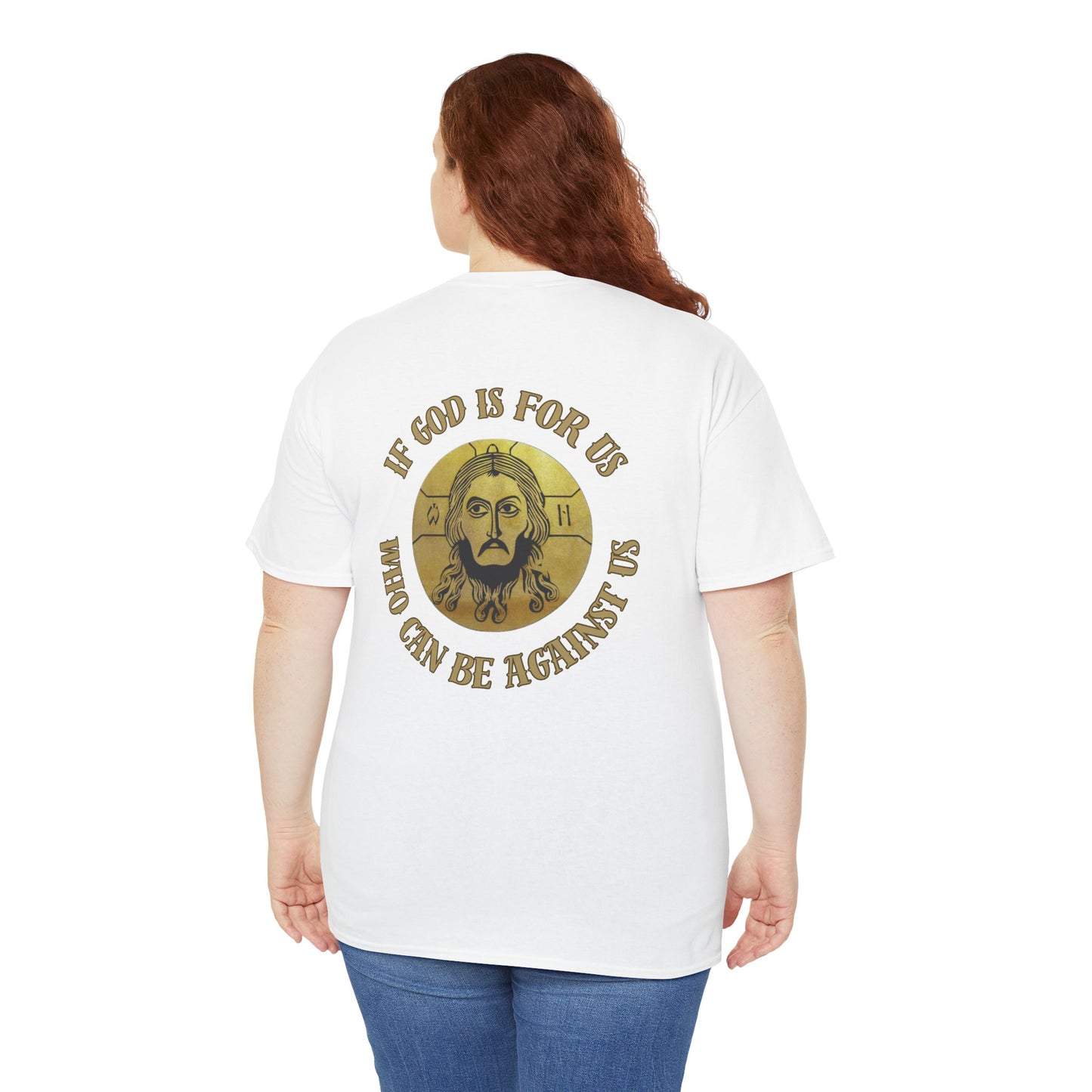 Jesus is King Unisex Heavy Cotton Tee - Inspirational Graphic Shirt, Christian Apparel, Gift for Believers, Faith-Based Top, Casual Wear