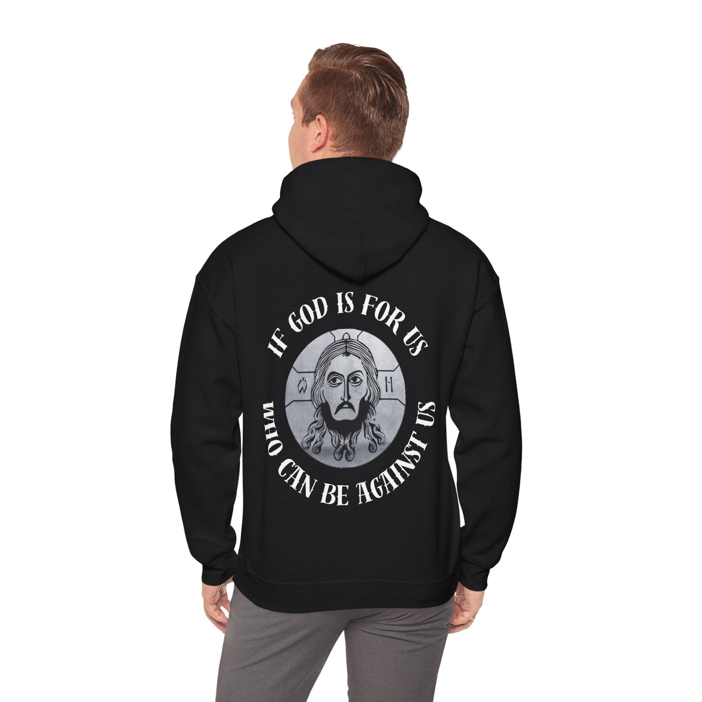 Jesus If God is with us ! Unisex Heavy Blend™, God, Christian Apparel, Casual Wear, Religious Gifts, Daily Comfort