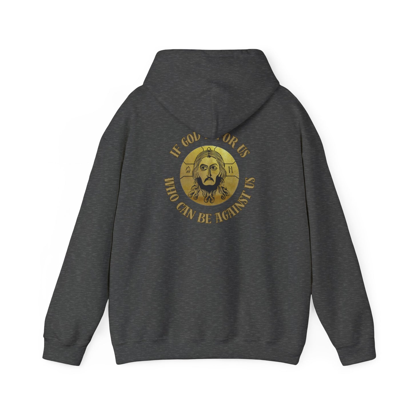 Faith-Inspired Jesus if God is for us !Unisex Hooded Sweatshirt, Cozy Christian Apparel, Religious Gift, Spiritual Hoodie, Bible Verse Sweatshirt